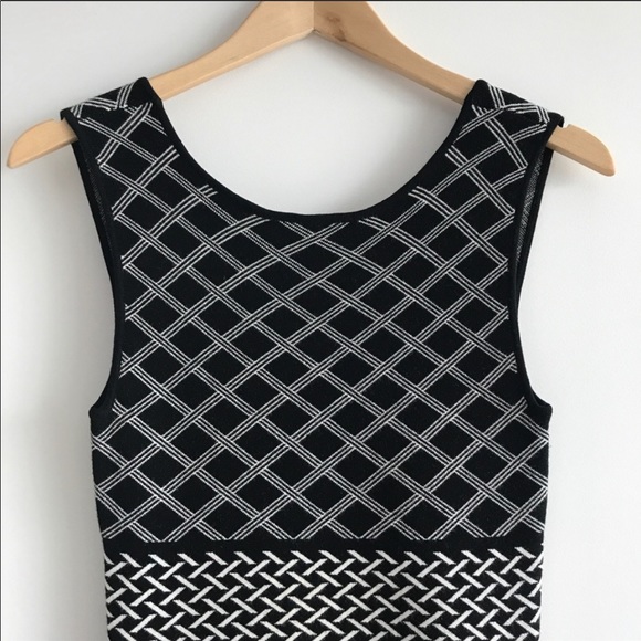 Intermix Black and White A line Knit Dress - Picture 2 of 8
